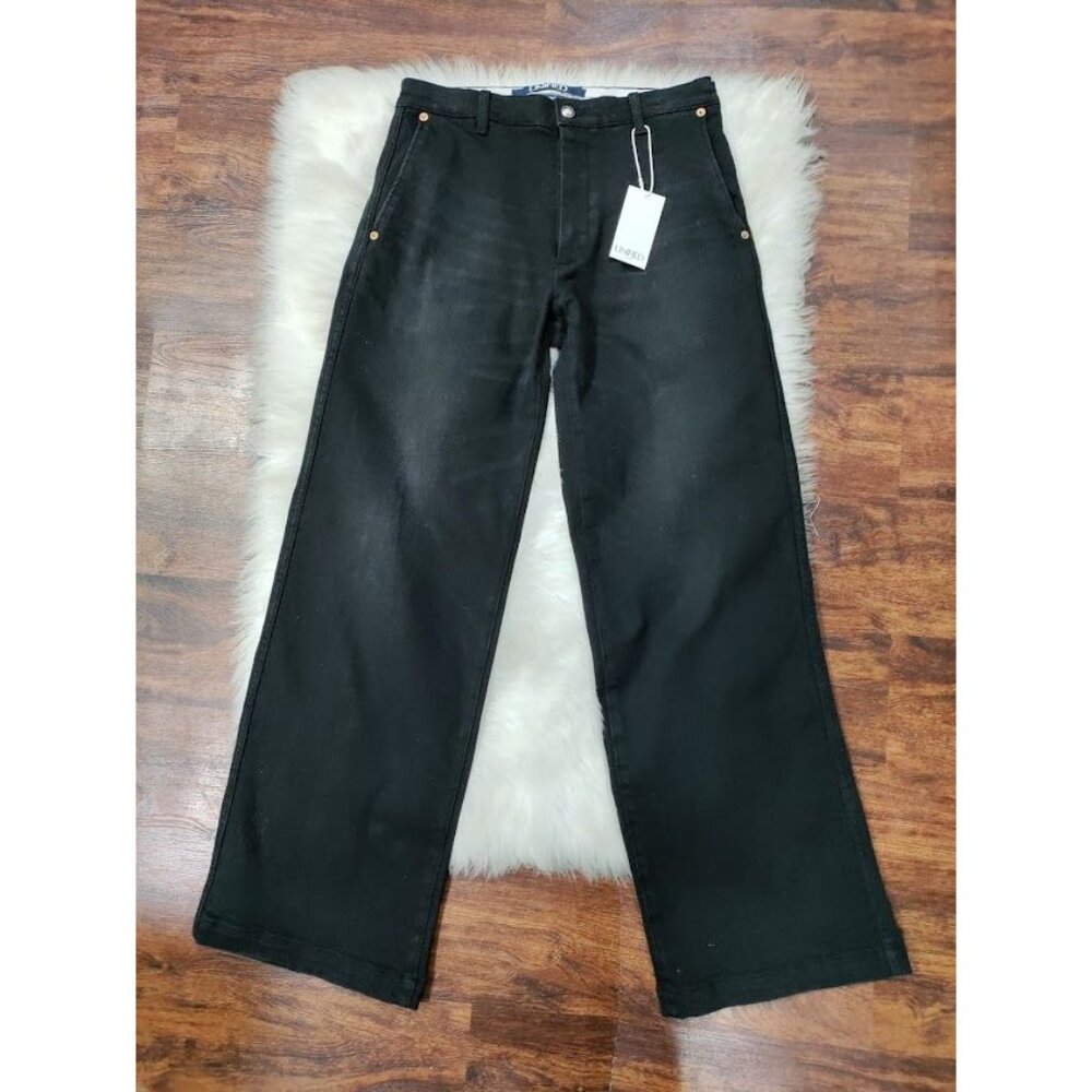 Unified Unlimited High Rise Denim Relaxed Jeans Black Wash Women's Size 6 NWT - Picture 2 of 10